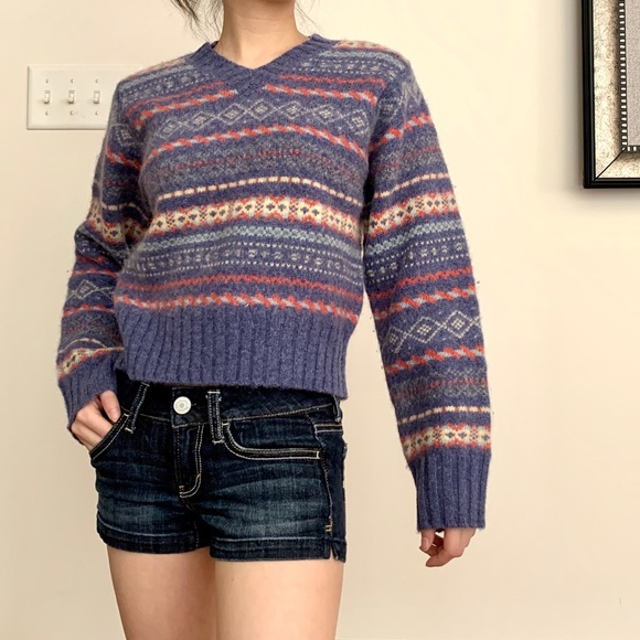 Sweaters - Vintage 90s Wool Fair Isle Sweater